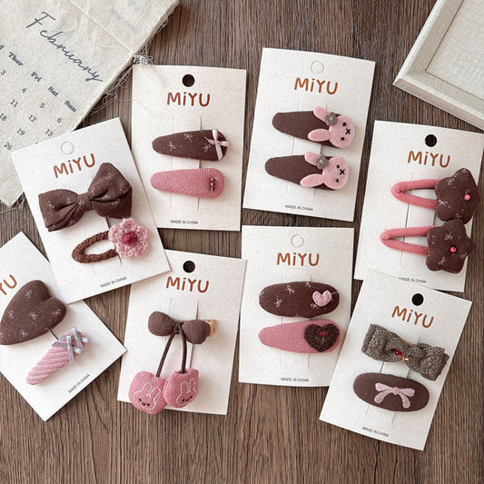 MyKids-USA® Collection of 2 Versatile Cute Shape Decorated Hair Clips