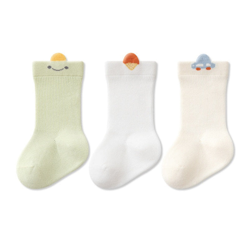 MyKids-USA® Baby Boys and Girls Cute Cartoon Pattern Socks 1 Lot=3-Pair Set