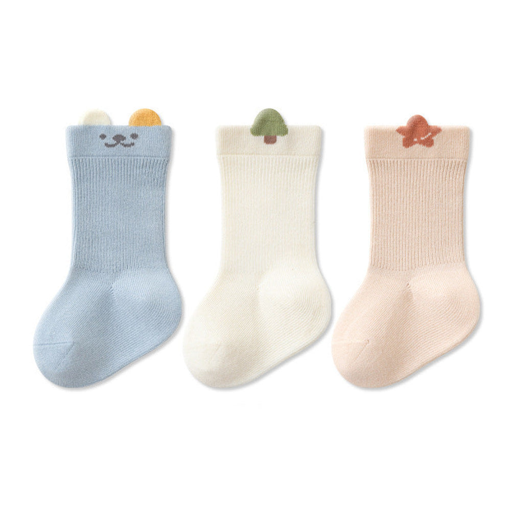 MyKids-USA® Baby Boys and Girls Cute Cartoon Pattern Socks 1 Lot=3-Pair Set