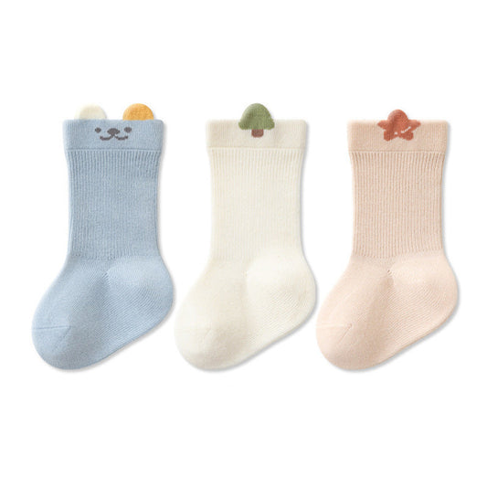 MyKids-USA® Baby Boys and Girls Cute Cartoon Pattern Socks 1 Lot=3-Pair Set