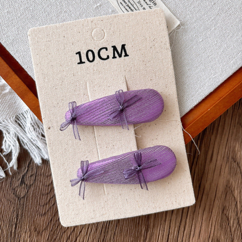 MyKids-USA® Collection of 2 Versatile Cute Purple Hair Clips