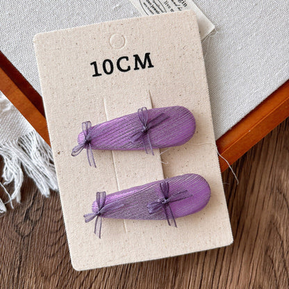 MyKids-USA® Collection of 2 Versatile Cute Purple Hair Clips