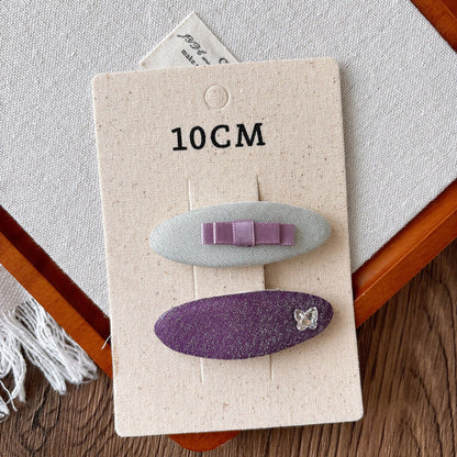 MyKids-USA® Collection of 2 Versatile Cute Purple Hair Clips