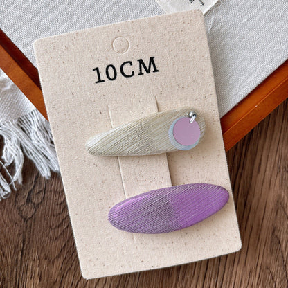 MyKids-USA® Collection of 2 Versatile Cute Purple Hair Clips