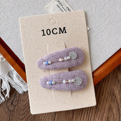 MyKids-USA® Collection of 2 Versatile Cute Purple Hair Clips