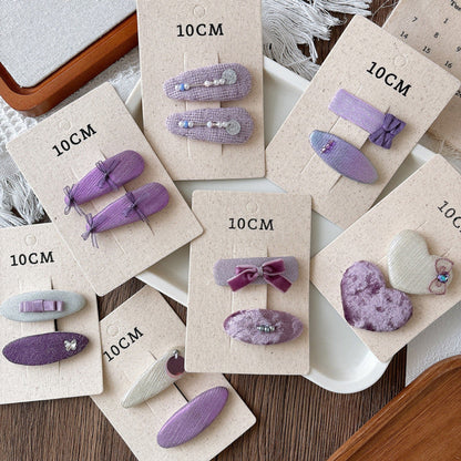 MyKids-USA® Collection of 2 Versatile Cute Purple Hair Clips