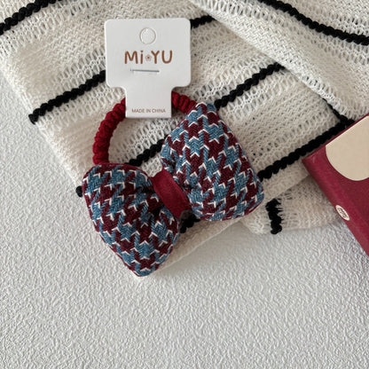 MyKids-USA® Collection of Versatile Houndstooth Pattern Hair Ties