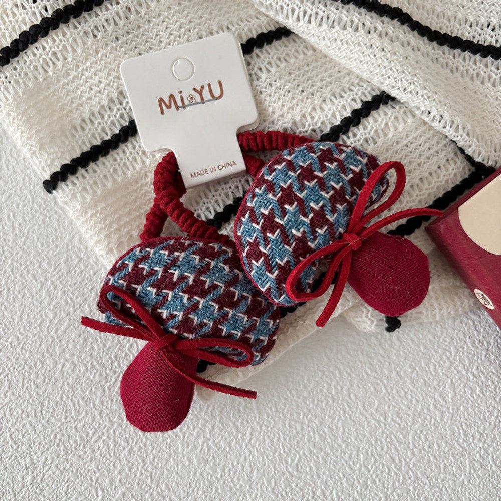 MyKids-USA® Collection of Versatile Houndstooth Pattern Hair Ties
