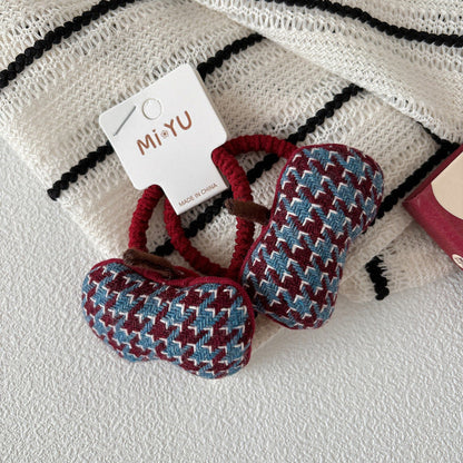 MyKids-USA® Collection of Versatile Houndstooth Pattern Hair Ties