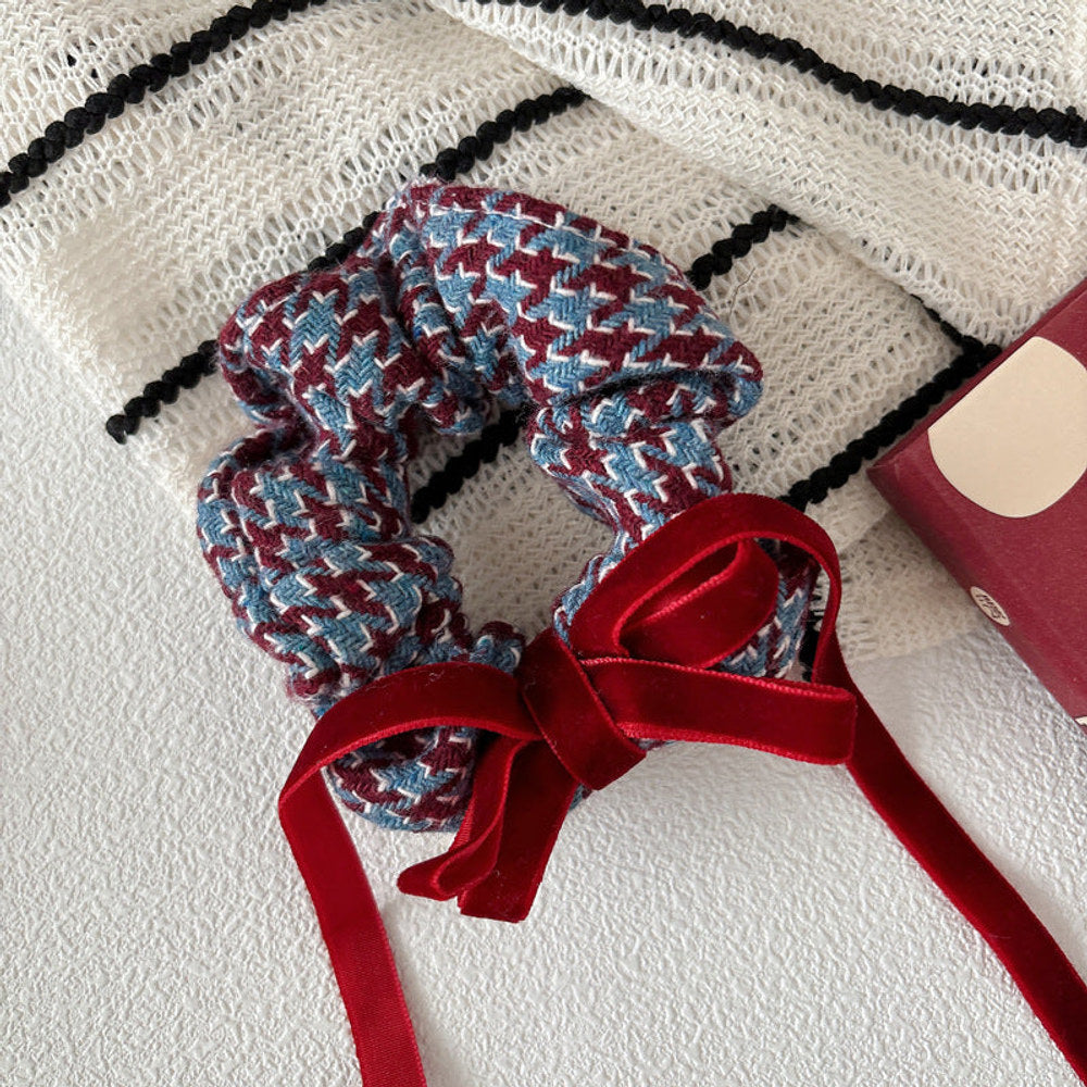 MyKids-USA® Collection of Versatile Houndstooth Pattern Hair Ties