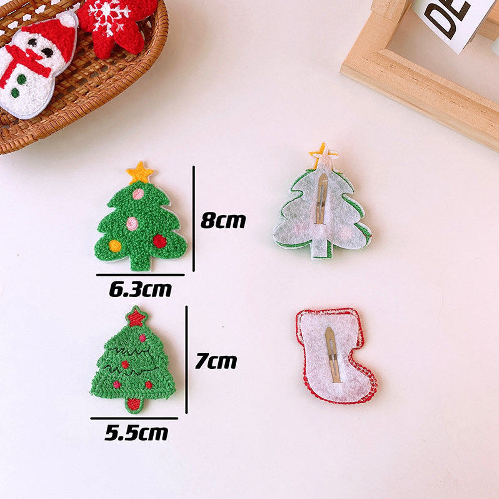 MyKids-USA® Collection of Christmas Cartoon Cute Hair Clips