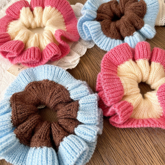 MyKids-USA® Collection of Cute Color Patchwork Hair Ties