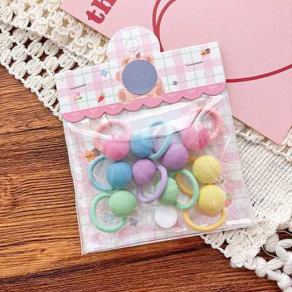 MyKids-USA® Collection of 5-10 Pieces Cute Heart Shaped Hair Ties