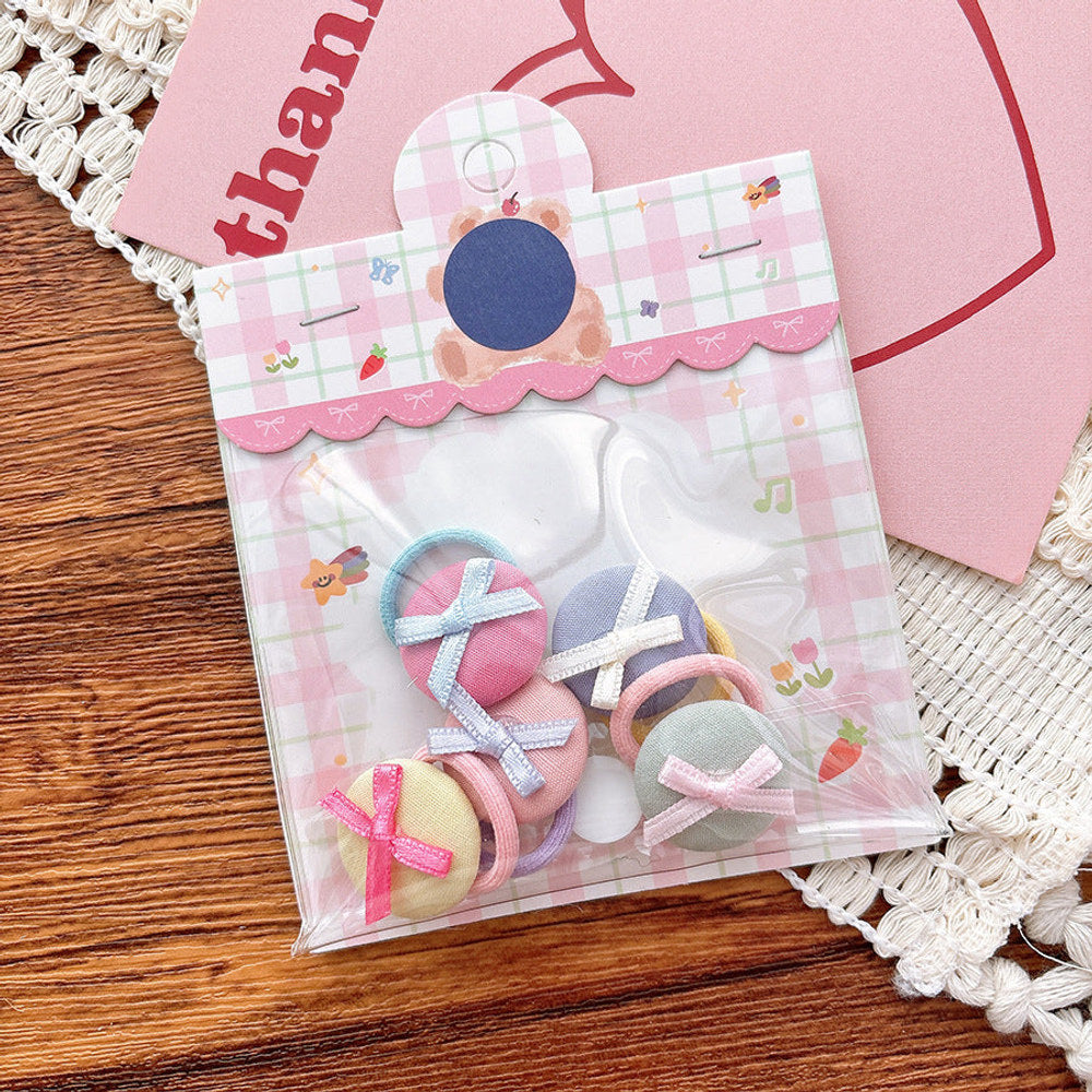 MyKids-USA® Collection of 5-10 Pieces Cute Heart Shaped Hair Ties