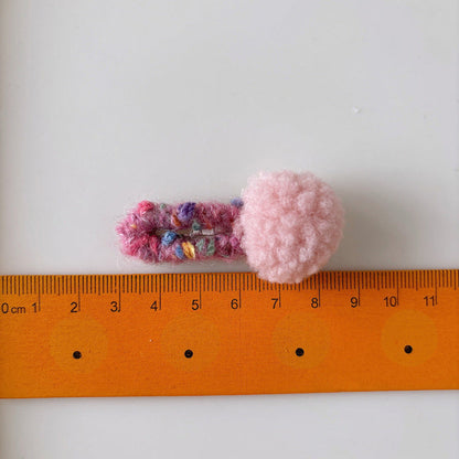 MyKids-USA® Collection of 2 Cute Fluffy Hair Clips or Hair Ties