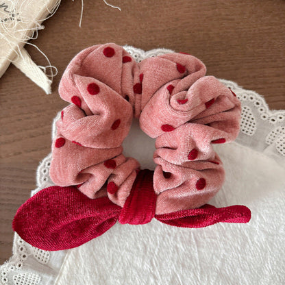 MyKids-USA® Collection of Cute Pink Dots Pattern Hair Clips or Hair Ties