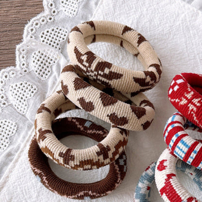 MyKids-USA® Collection of 4 Elastic Knitted Hair Ties
