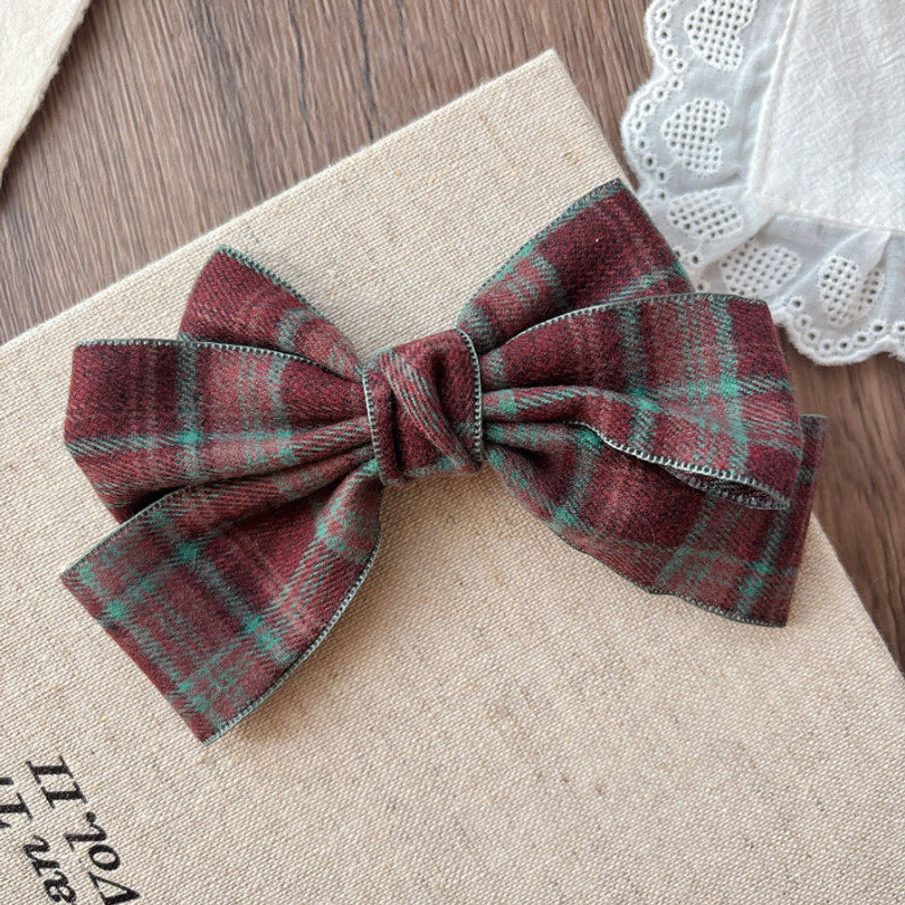 Cute Red Preppy Butterfly-bow Hair Clips