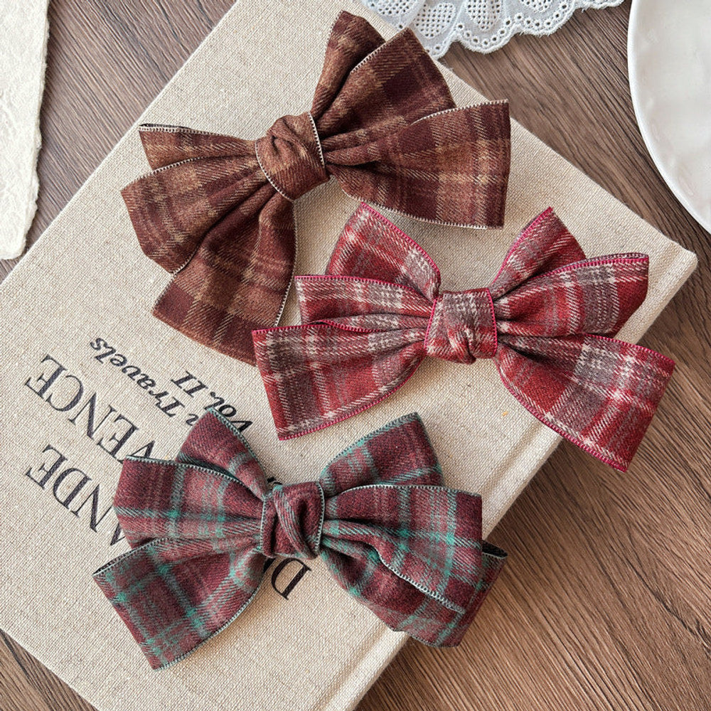 Cute Red Preppy Butterfly-bow Hair Clips