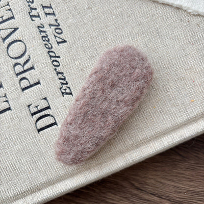 Cute Fluffy Solid Color Hair Clips