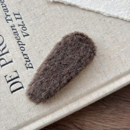 Cute Fluffy Solid Color Hair Clips