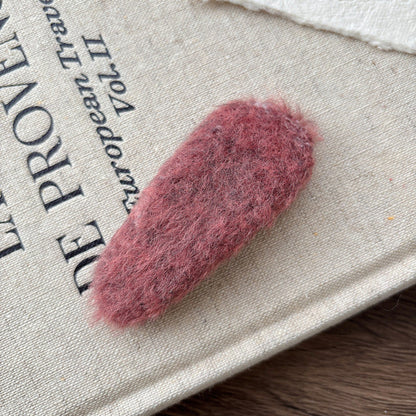 Cute Fluffy Solid Color Hair Clips