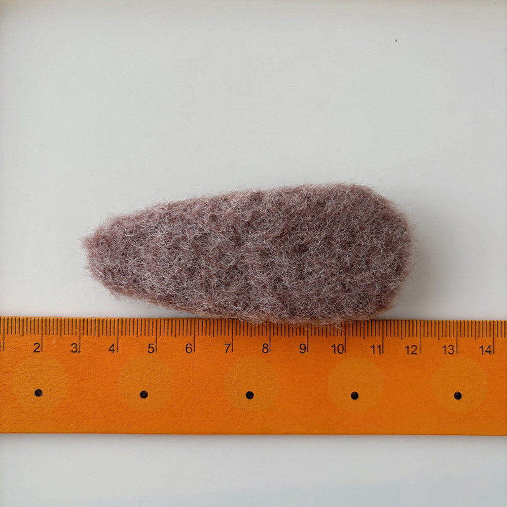 Cute Fluffy Solid Color Hair Clips