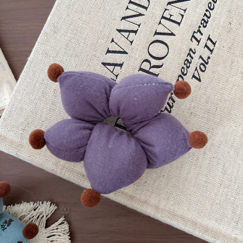 Vintage Floral Pattern Cloth Big Hair Ties