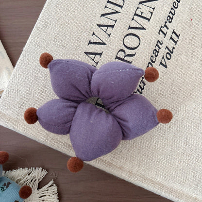 Vintage Floral Pattern Cloth Big Hair Ties