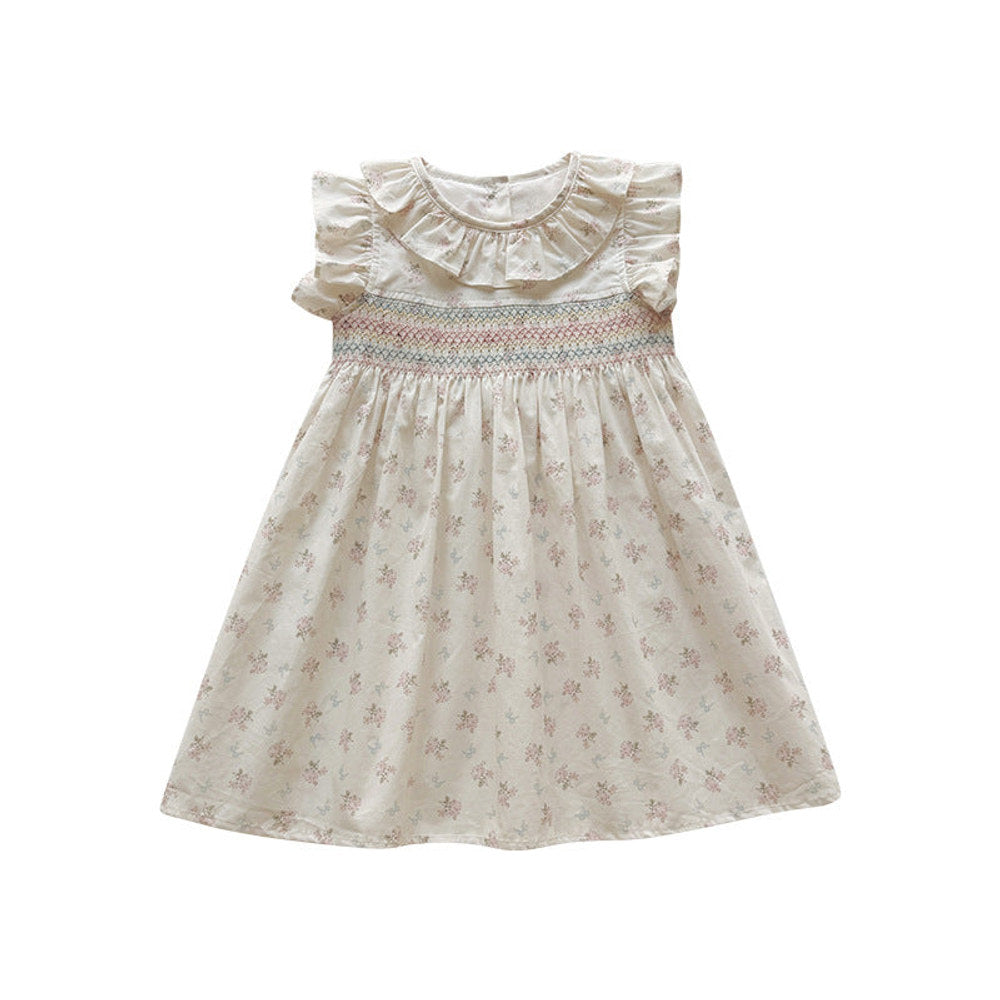 Summer Arrival Baby Girls Fly Sleeves Floral Pattern Dress
