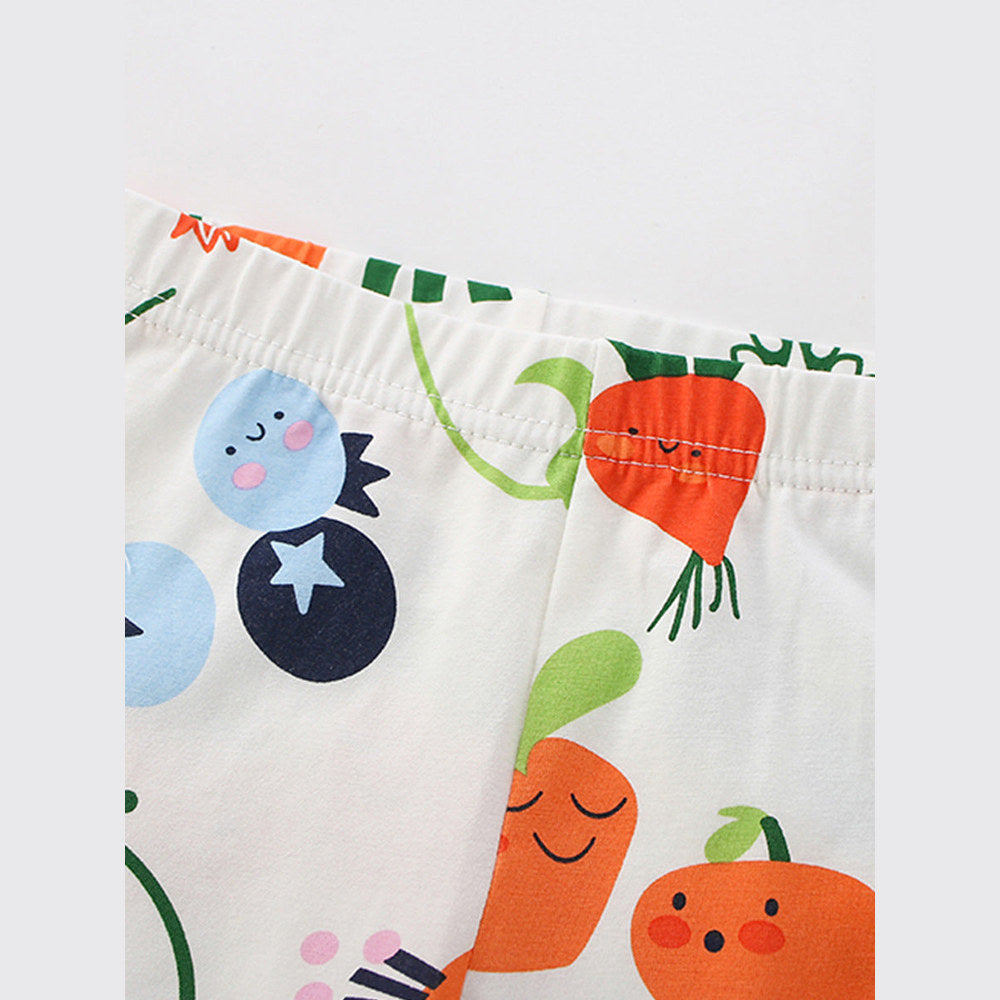 MyKids-USA® Baby Kids Girls Short Sleeves Cartoon Pattern T-shirt and Shorts Clothing Set