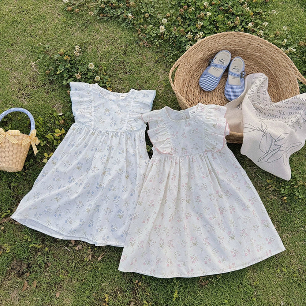MyKids-USA® Summer Arrival Baby Girls Fly Sleeves Floral Pattern Dress