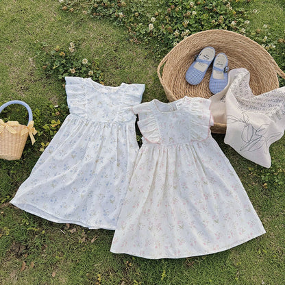MyKids-USA® Summer Arrival Baby Girls Fly Sleeves Floral Pattern Dress
