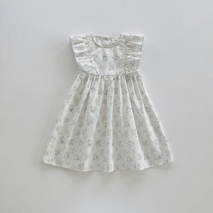 MyKids-USA® Summer Arrival Baby Girls Fly Sleeves Floral Pattern Dress