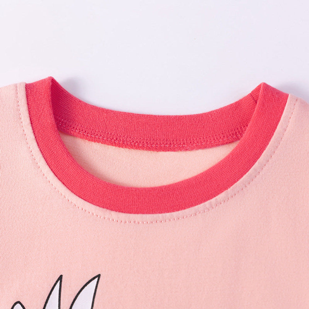 MyKids-USA® Summer Hot Selling Baby Kids Girls Short Sleeves Unicorn Cartoon Pattern T-shirt and Shorts Clothing Set