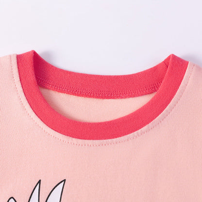 MyKids-USA® Summer Hot Selling Baby Kids Girls Short Sleeves Unicorn Cartoon Pattern T-shirt and Shorts Clothing Set