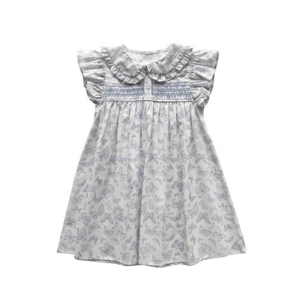 MyKids-USA® Baby Girls Fly Sleeves Butterfly Pattern Dress