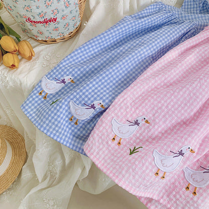 MyKids-USA® Baby Girls Sleeveless Cartoon Ducks Pattern Dress