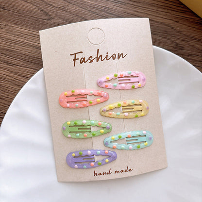 MyKids-USA® Dots Pattern Hollow-out Hair Clips