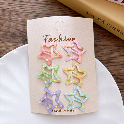 MyKids-USA® Dots Pattern Hollow-out Hair Clips
