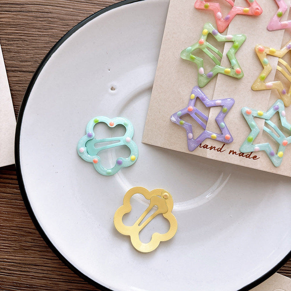 MyKids-USA® Dots Pattern Hollow-out Hair Clips