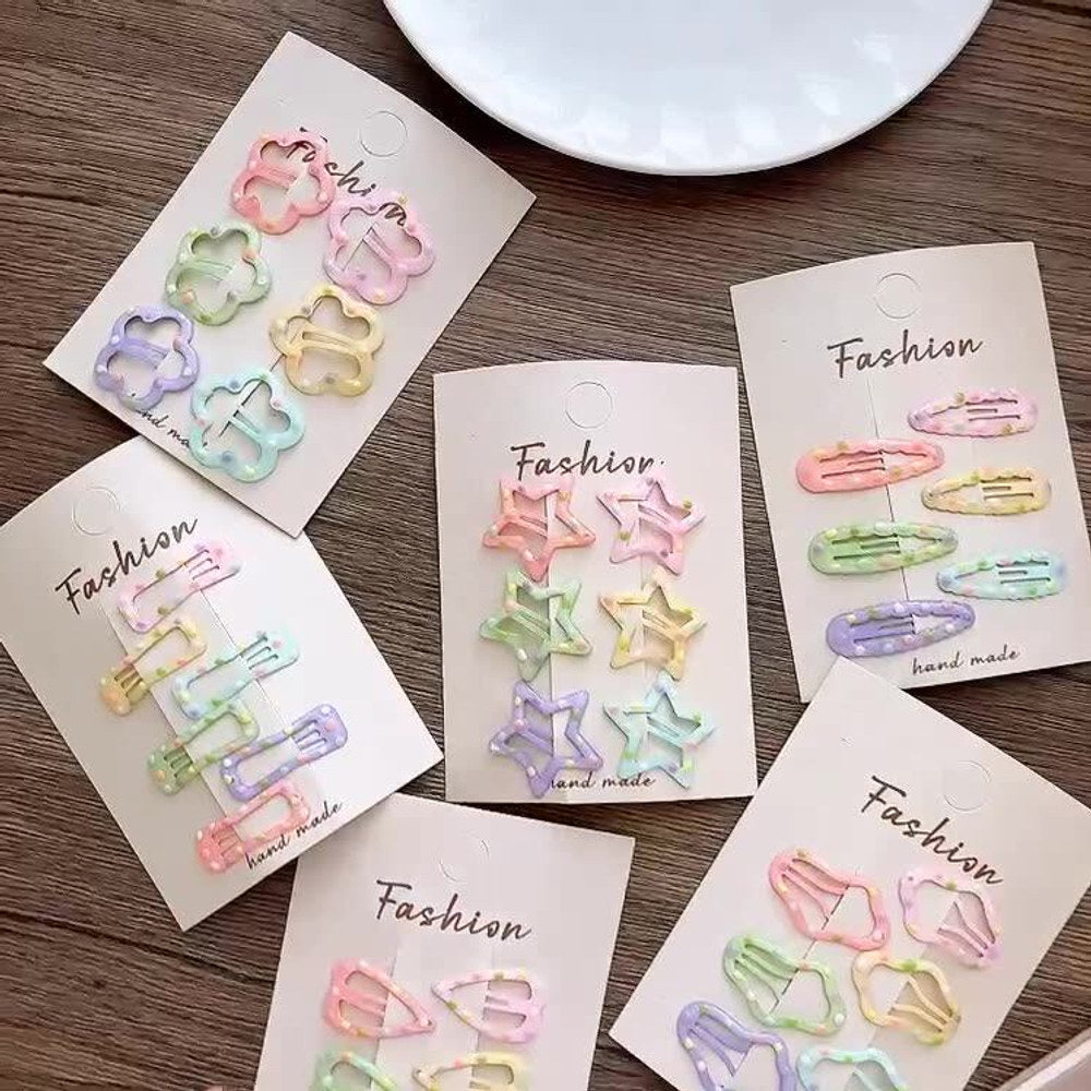 MyKids-USA® Dots Pattern Hollow-out Hair Clips