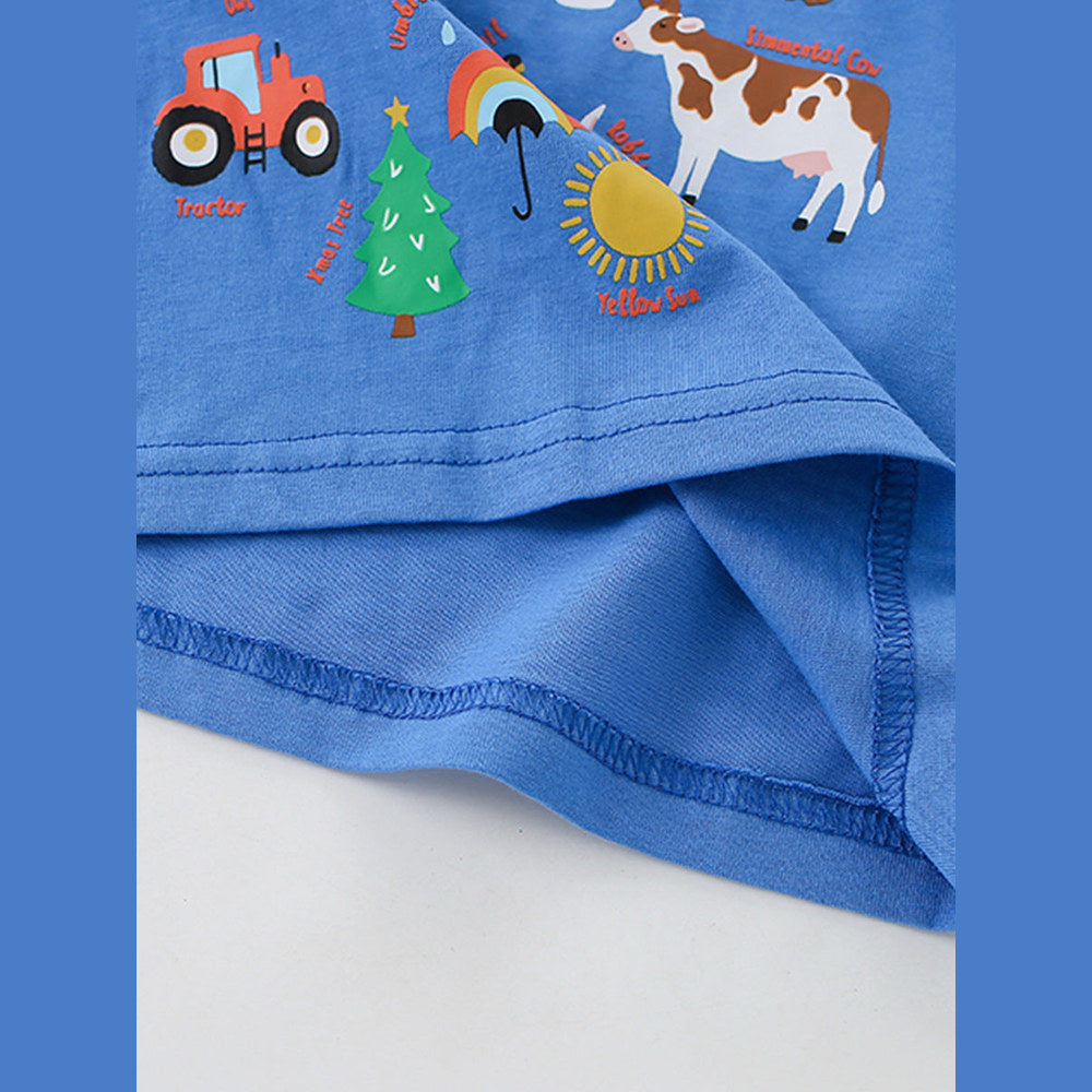 MyKids-USA® Summer Boys’ Animals Cartoon and Letters Pattern T-shirt