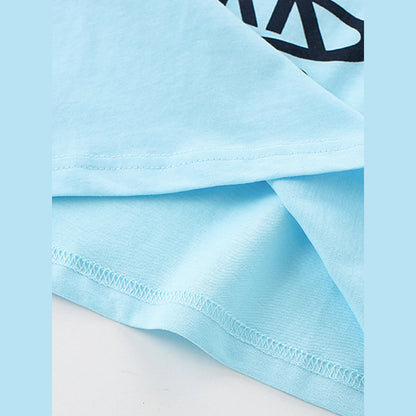 MyKids-USA® Boys’ Blue Letters Pattern T-shirt