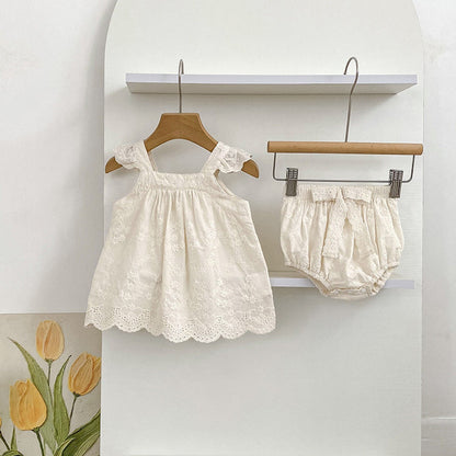 MyKids-USA® Baby Kids Girls Sleeveless Cute Floral Vest and Bloomers Clothing Set