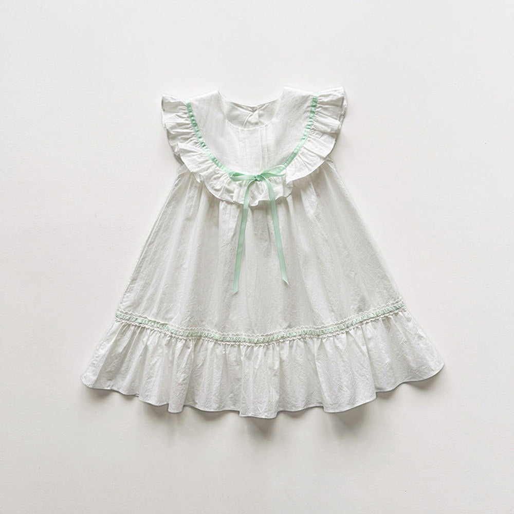 MyKids-USA® Baby Girls Sleeveless Lace Pattern Dress
