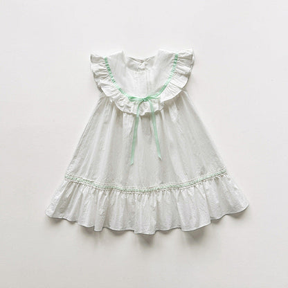 MyKids-USA® Baby Girls Sleeveless Lace Pattern Dress