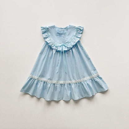 MyKids-USA® Baby Girls Sleeveless Lace Pattern Dress