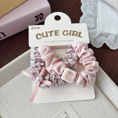 MyKids-USA® Plaid Pattern Color Patchwork Big Hair Ties