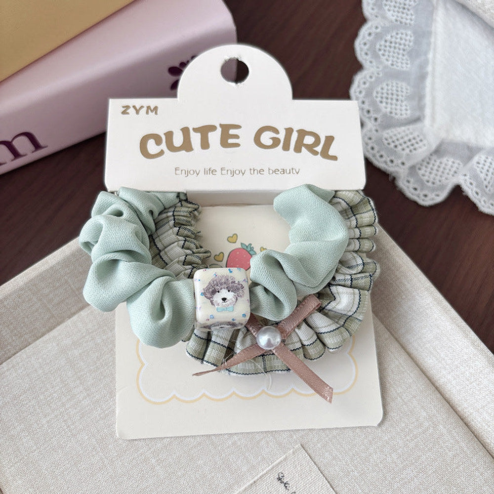 MyKids-USA® Plaid Pattern Color Patchwork Big Hair Ties